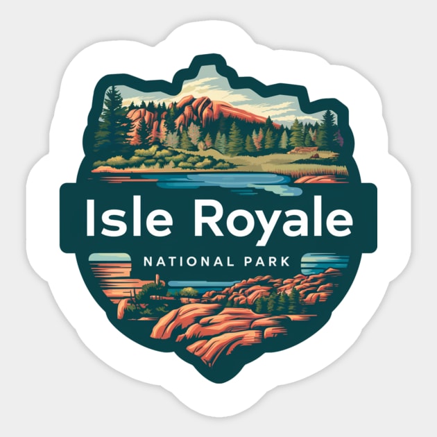 Isle Royale National Park in Michigan Sticker by Perspektiva